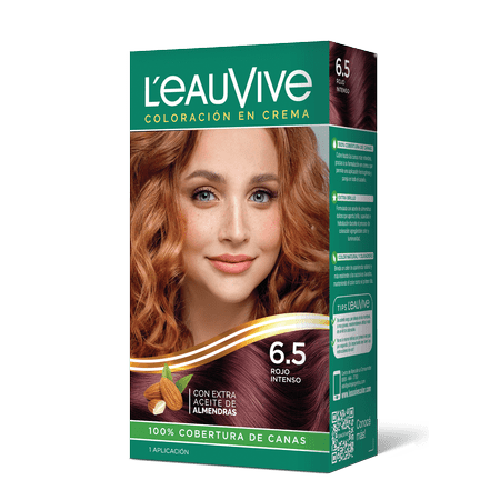 Kit de Coloración L’eau Vive# brinda brillo y color duradero a tu pelo, gracias a su fórmula con aceite de almendras dulces, presente en la coloración y el enjuague acondicionador PH ácido.